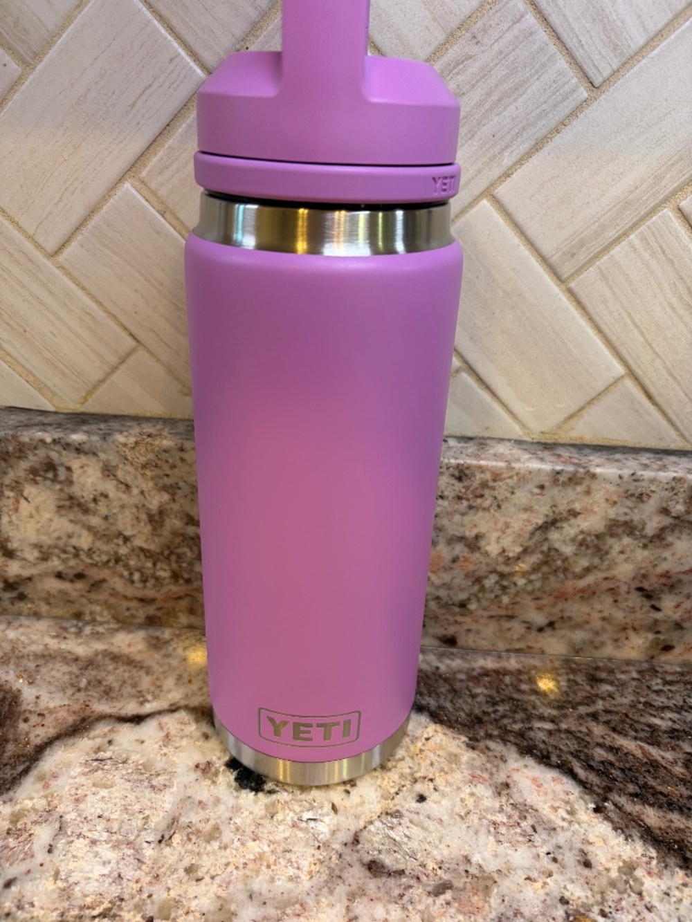 YETI Rambler 26 oz Bottle with Chug Cap - Desert Bloom (Pink/Purple) Like New